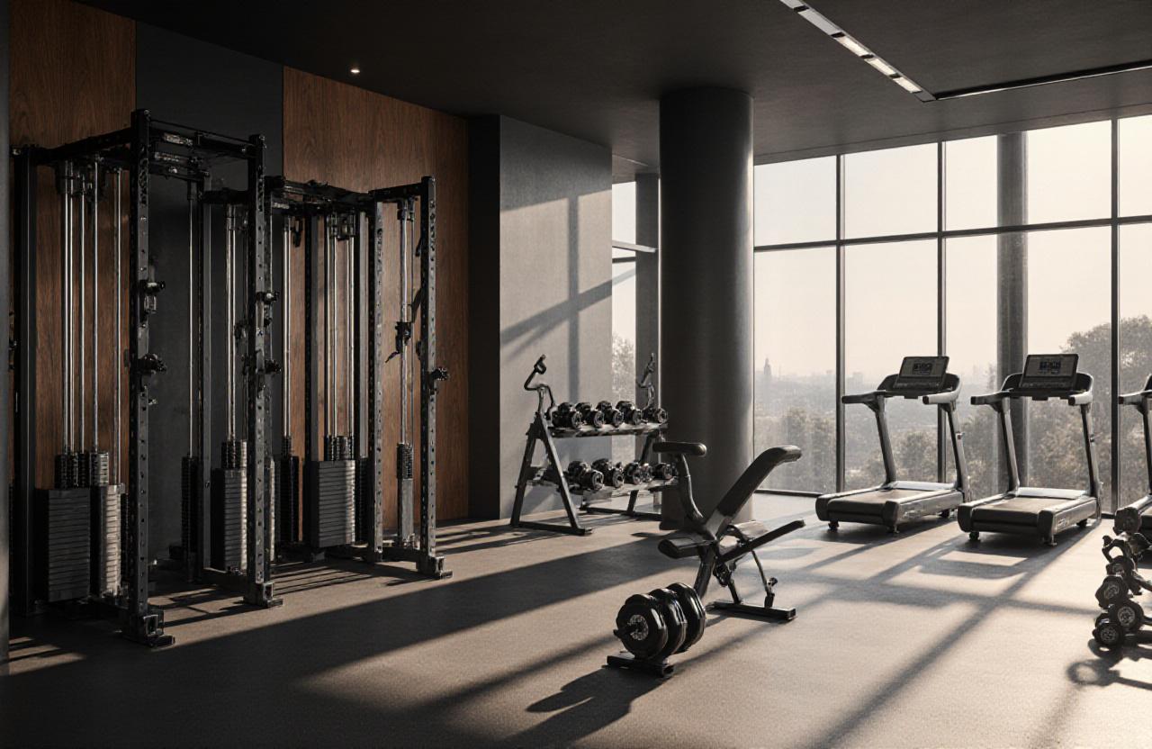 Modern gym with high-end equipment